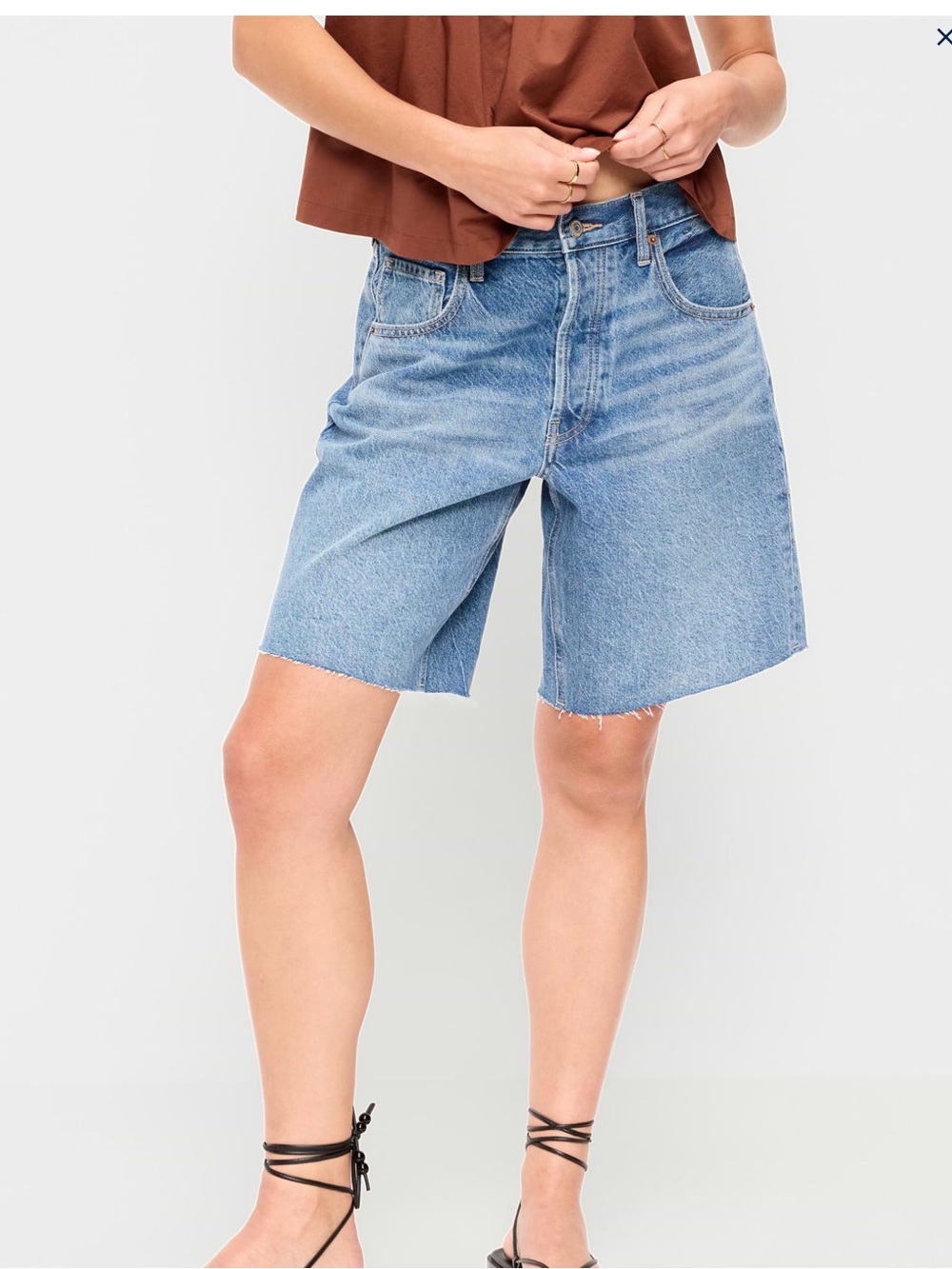 Old Navy Light Wash Denim Bermuda Shorts 9” inseam